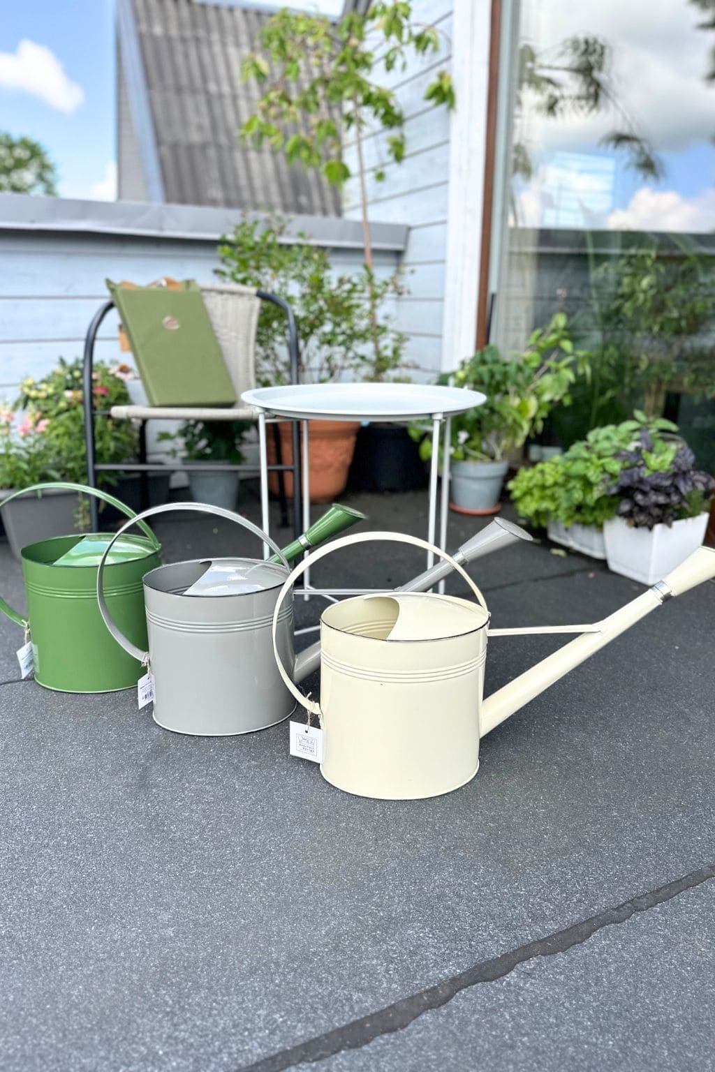 Watering can (metal, 7.7 l) - White
