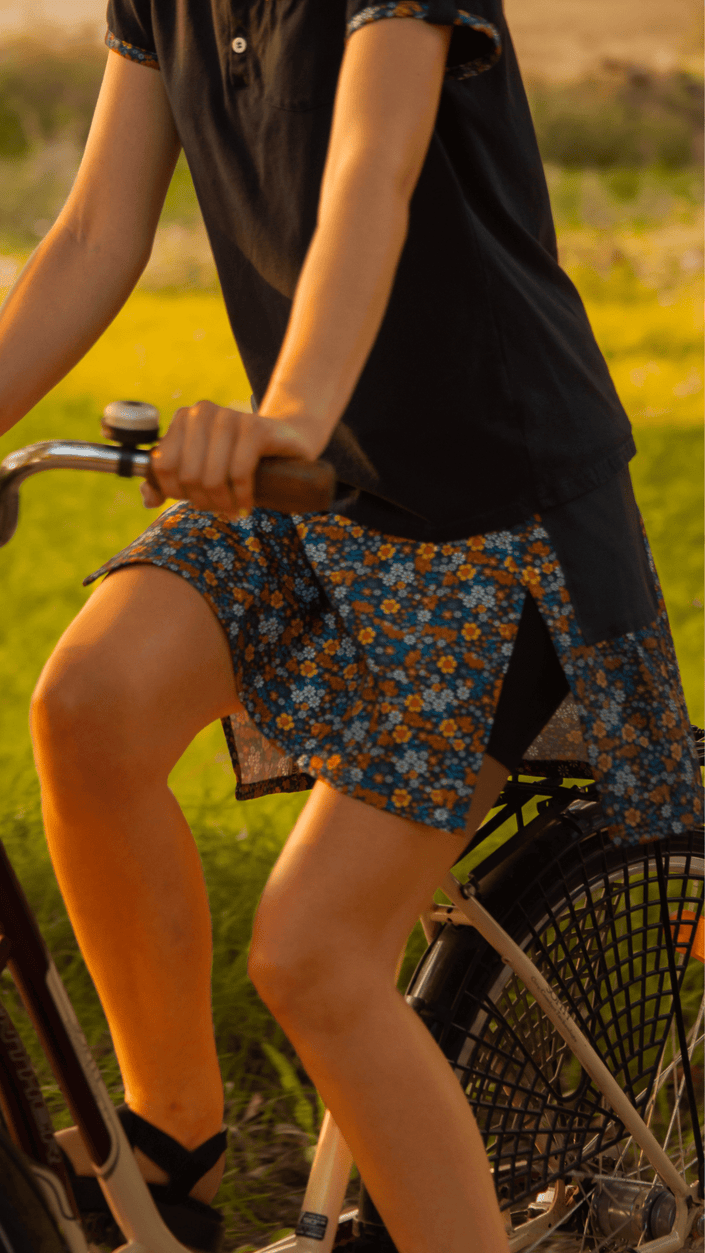 Skirt with shorts (blue)