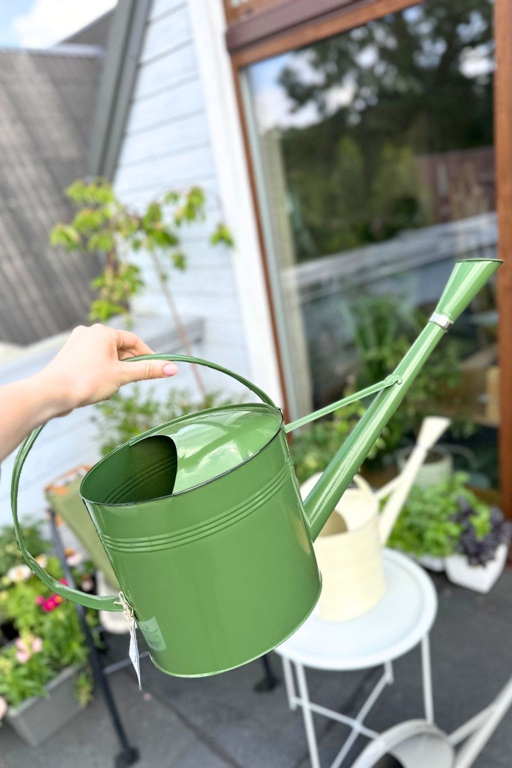 Watering can (metal, 7.7 l) - White