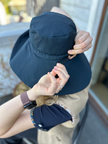 Gėlėta sodininkės skrybelė (mėlyna)