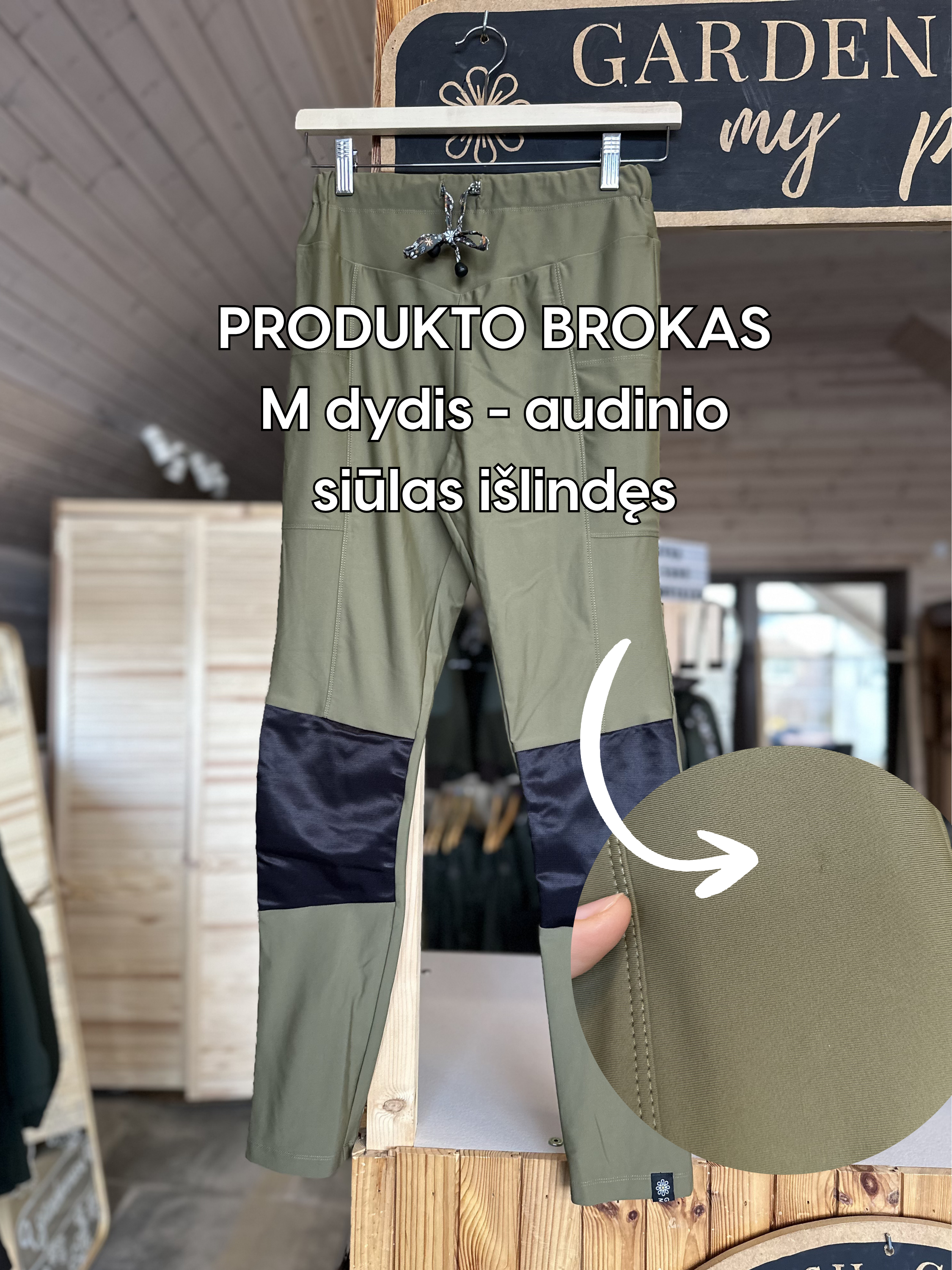 Leggings (pockets, waterproof knees, adjustable waist) WITH BROKE - S