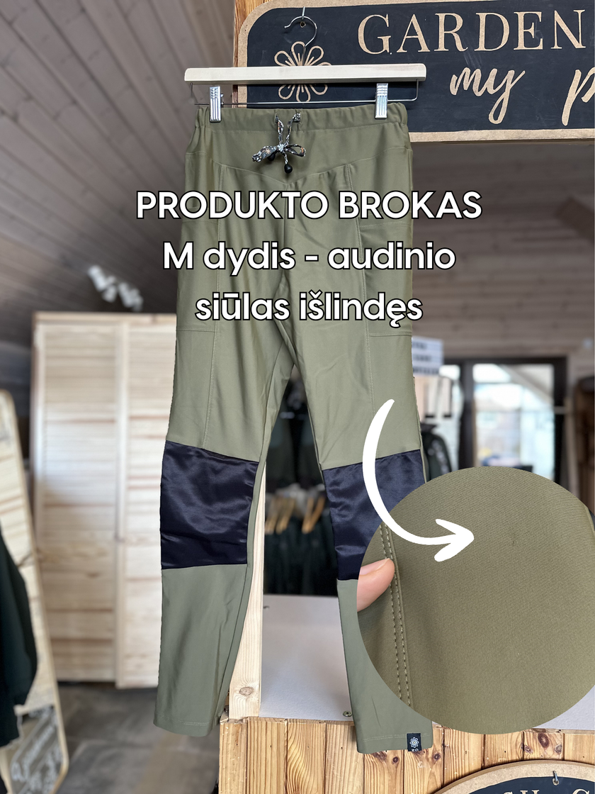 Leggings (pockets, waterproof knees, adjustable waist) WITH BROKE - S
