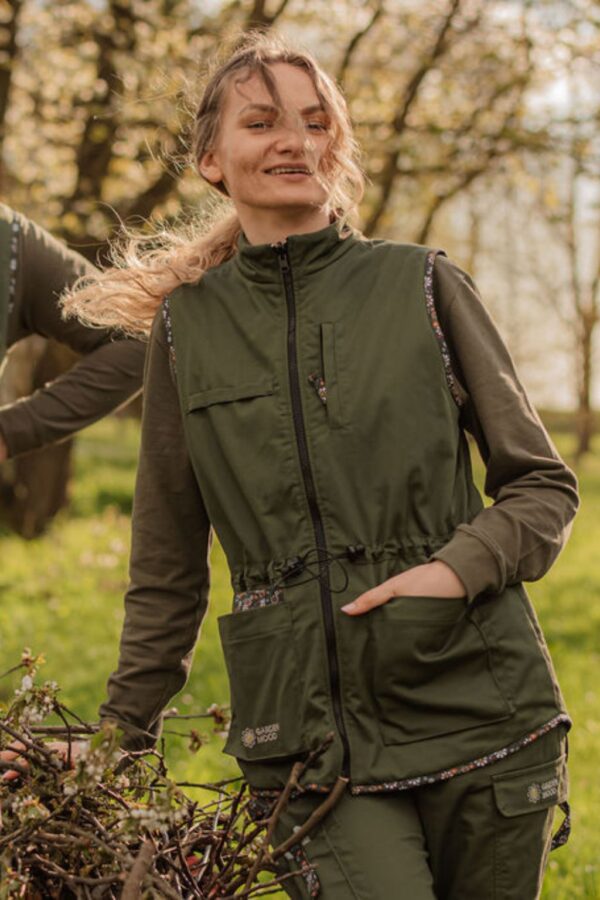 Reversible Gardeners Vest (Tool Pockets, Adjustable Waist)