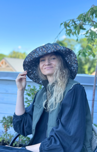 Floral Gardener's Hat (Green)